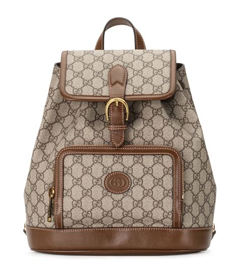 gucci monogram supreme backpack interlocking|gucci monogram shoulder bag.